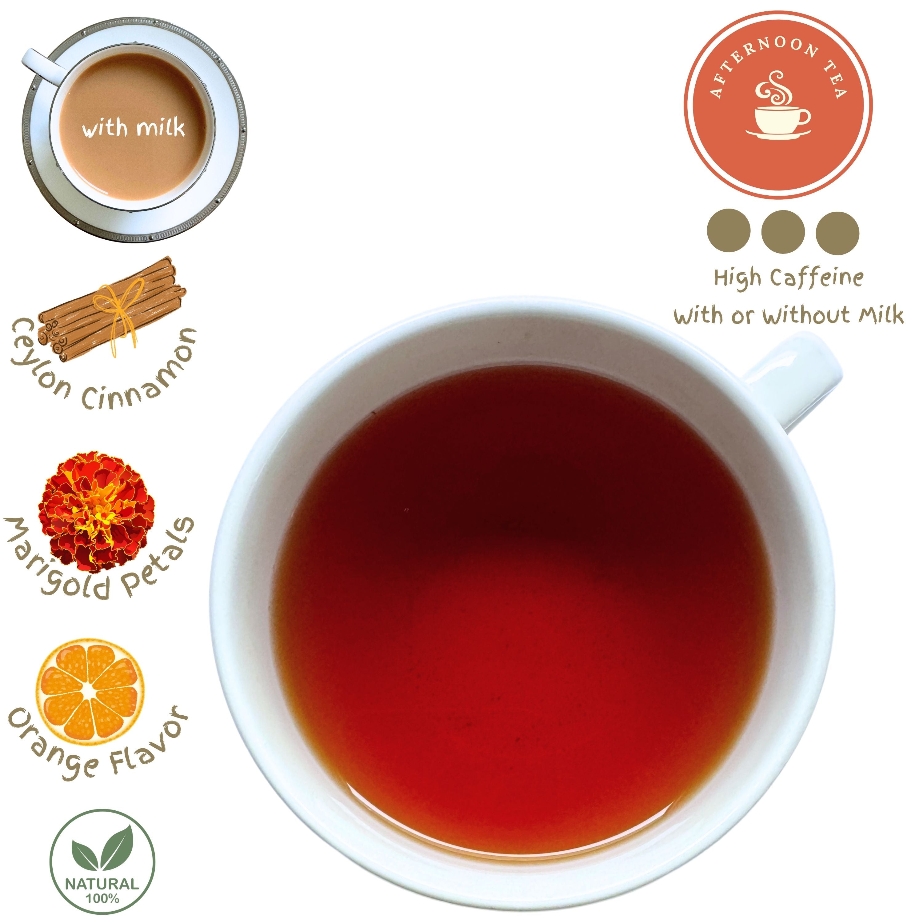Ceylon Cinnamon Orange Black Tea Bags - maNASA Tea