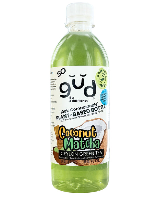 so gud™ Coconut Matcha Green Tea 500ml - 24 Compostable Bottles