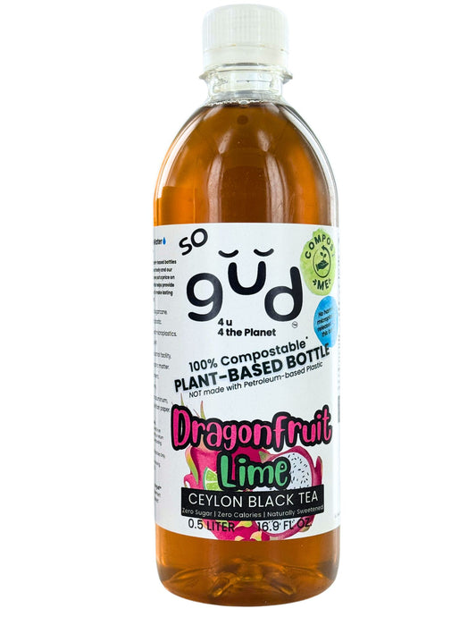 so gud™ Dragon Fruit Ceylon Black Tea 500ml - 24 Compostable Bottles