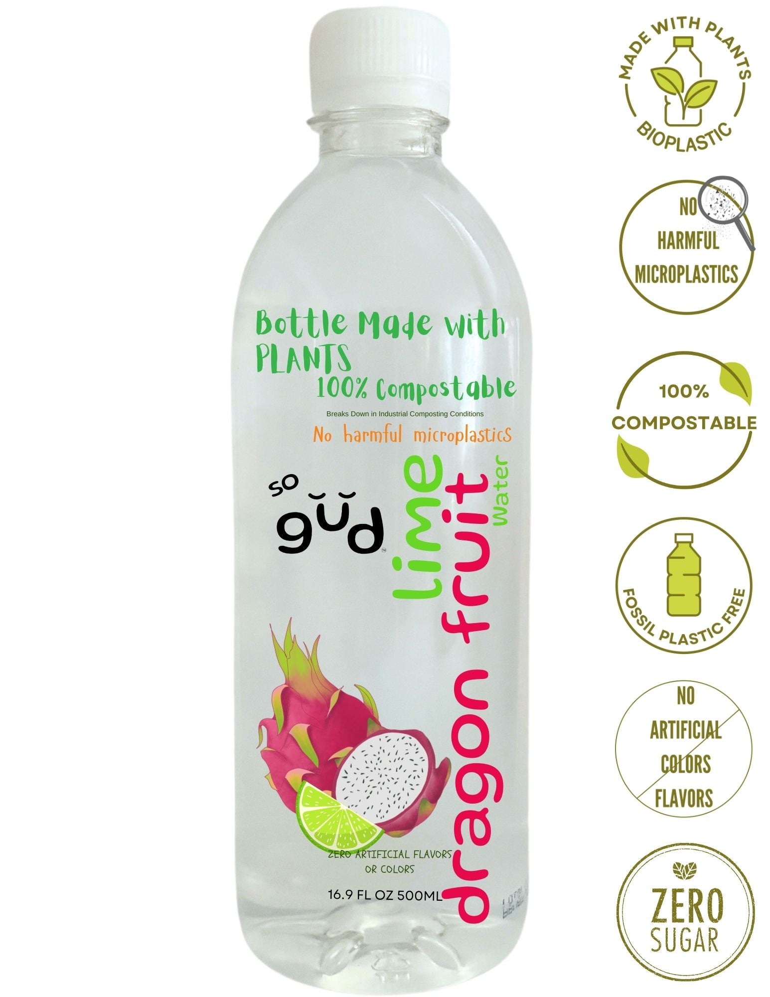 Dragon Fruit Infused Water | Compostable bottle
