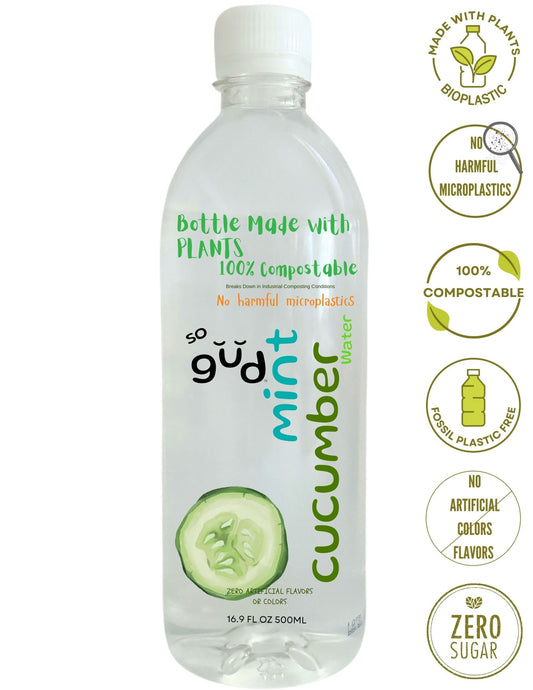 Cucumber Mint Infused Water | Compostable bottle